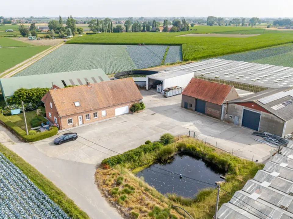 Landelijk gelegen hoeve op 1,5ha met 4 bijgebouwen/loodsen.